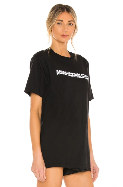 Shop Departure Absofuckinglutley Tee In Black