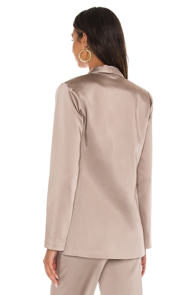 Shop Amanda Uprichard X Revolve Shawl Collar Blazer In Mushroom