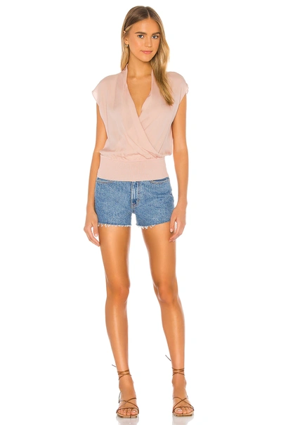 Shop Theory Draped Combo Top In Dusty Peach