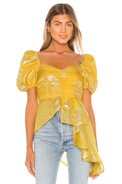 Shop House Of Harlow 1960 X Revolve Freja Top In Mustard Gold