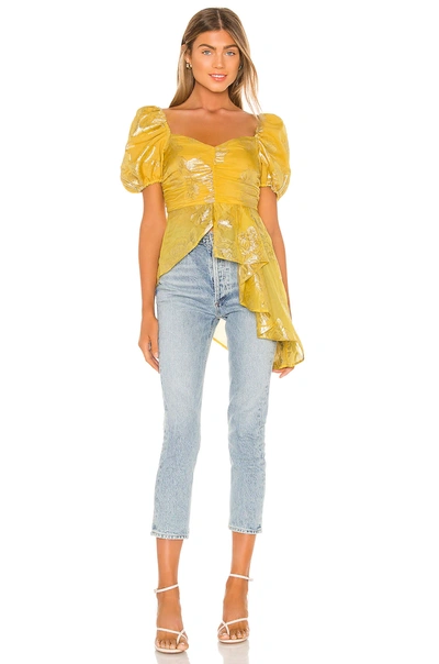 Shop House Of Harlow 1960 X Revolve Freja Top In Mustard Gold