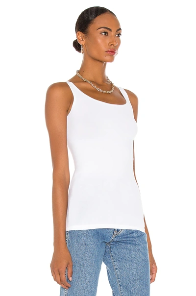 Theory Len Tubular Stretch Jersey Tank Top In White