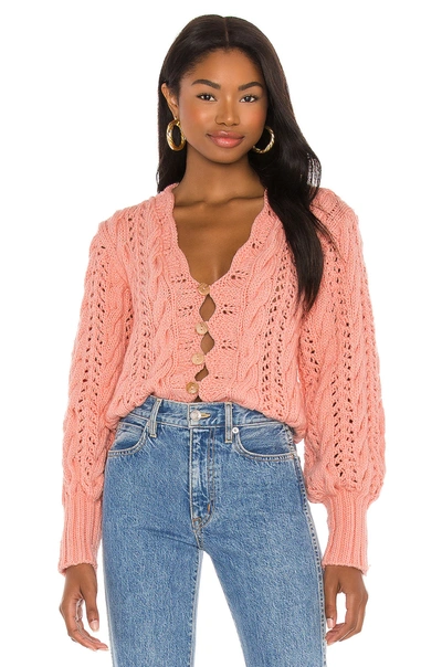 Shop Tach Clothing Dominica Cardigan In Pink