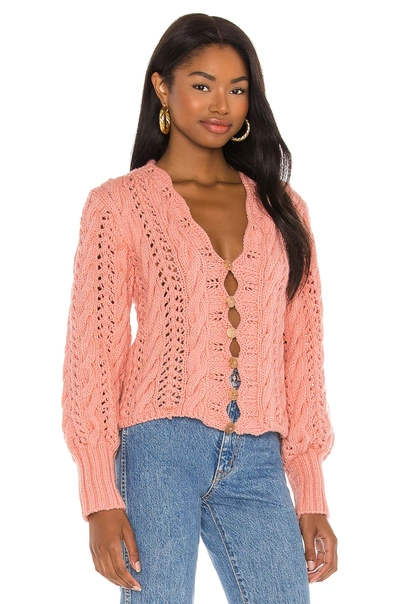 Shop Tach Clothing Dominica Cardigan In Pink