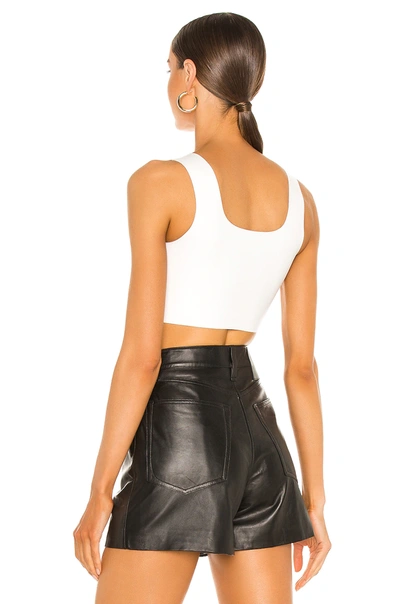 Shop Commando Faux Leather Crop Top In White