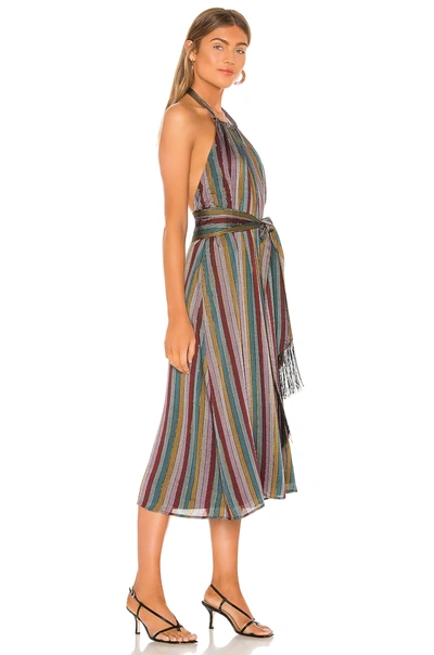 Shop House Of Harlow 1960 X Revolve Cecily Midi Dress In Black Multi Stripe