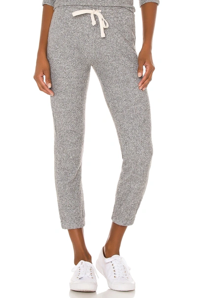 Shop Monrow Thermal Sweats In Dark Heather