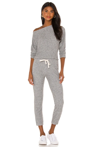 Shop Monrow Thermal Sweats In Dark Heather