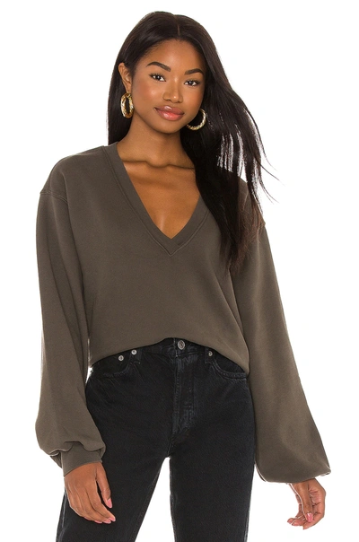 Agolde v neck balloon best sale sleeve sweatshirt