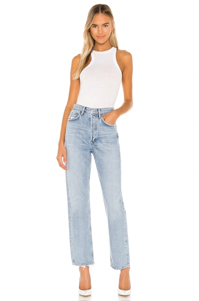 Agolde 90s Pinch Waist High Rise Jeans Light Blue A154d-1141