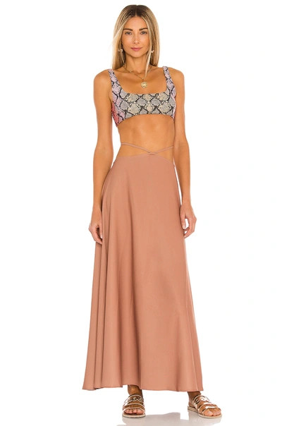 Shop Agua Bendita X Revolve Opal Skirt In Brown