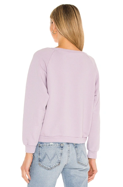 Shop Nili Lotan Classic Crew Neck Sweatshirt In Lavender