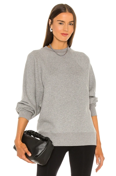 Shop Marissa Webb So Uptight Drop Raglan French Terry Sweatshirt In Heather Grey