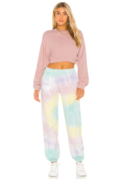 Shop Lovers & Friends Cropped Crew Sweatshirt In Lt Pink