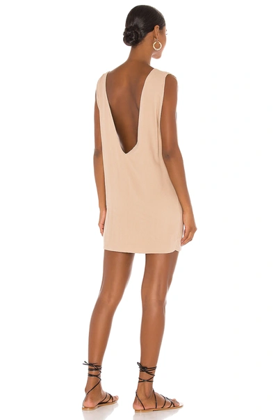 Shop Indah Pella Plunge Mini Dress In Nude