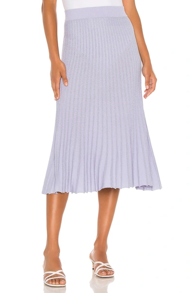 Shop 525 America Pleat Skirt In Ice Blue