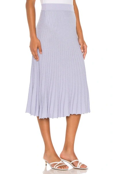 Shop 525 America Pleat Skirt In Ice Blue