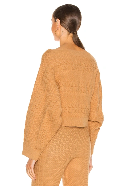 Shop Lovers & Friends Missy Off Shoulder Sweater In Camel