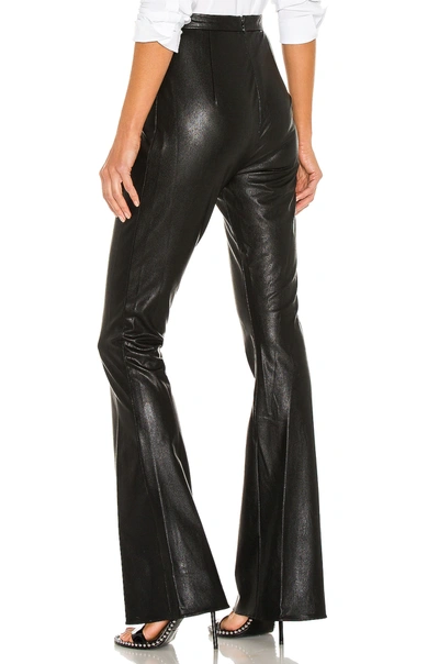 Shop Amanda Uprichard Amina Leather Pants In Black