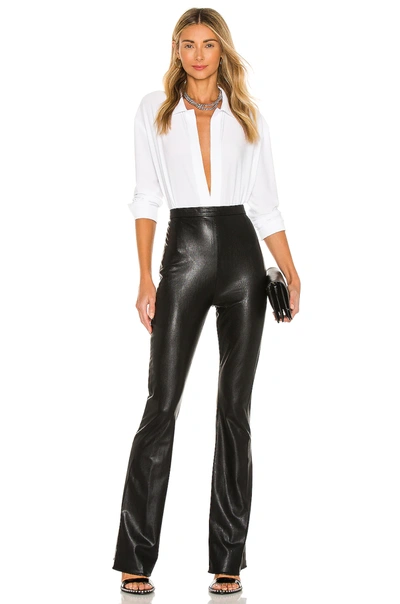 Shop Amanda Uprichard Amina Leather Pants In Black