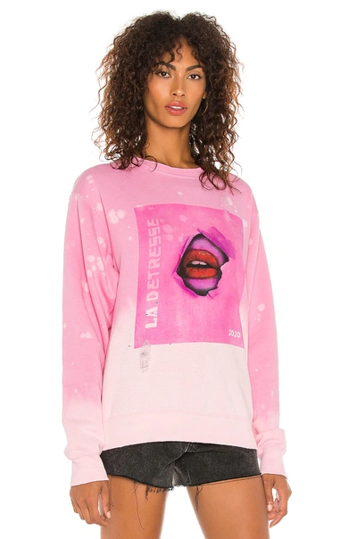 Shop La Detresse X Revolve Break Through Pullover In Baby Pink
