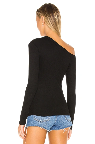 The Line By K Harley Off-the-shoulder Ribbed Jersey Top In Black