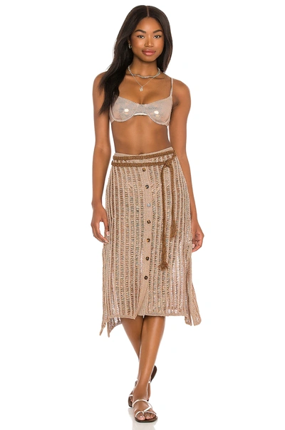Shop Solid & Striped Vivienne Skirt In Sand