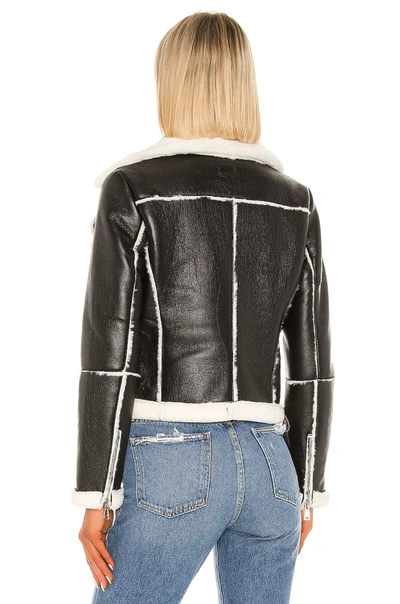 Superdown Genna Zip Up Jacket In Black & White