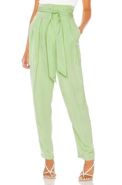 Shop L'academie The Frostine Pant In Nile Green