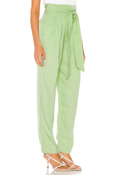 Shop L'academie The Frostine Pant In Nile Green