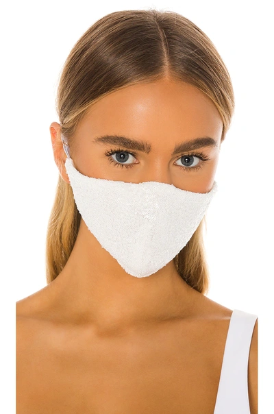 Shop Onzie Disco Ball Face Mask In Ivory