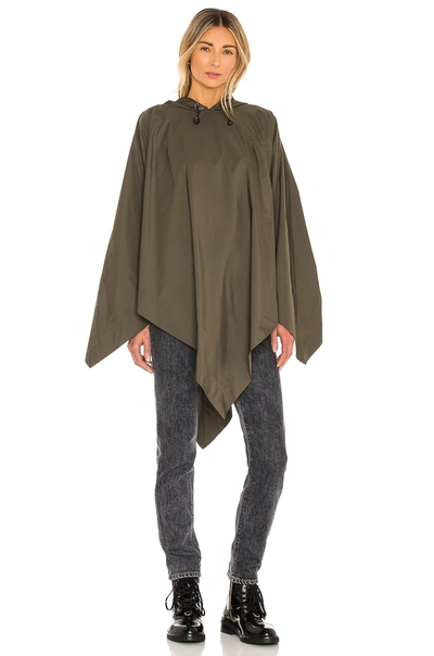 Shop Rag & Bone Addison Rain Poncho In Olive Night