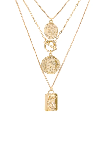 Shop Amber Sceats Layered Coin Necklace In Gold
