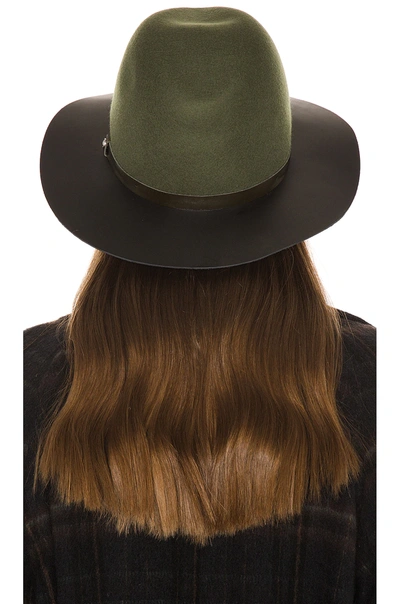 Shop Rag & Bone Floppy Leather Brim Hat In Olive