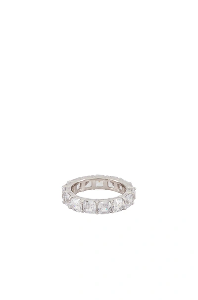 Shop The M Jewelers Ny Cushion Cut Eternity Band Ring In Silver