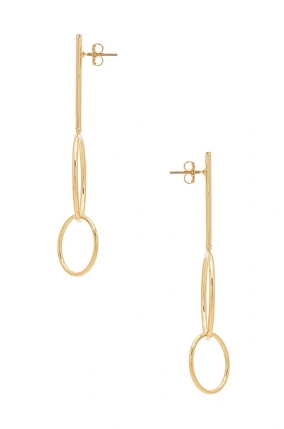 Shop Joolz By Martha Calvo Double Drop Hoop Earrings In Gold