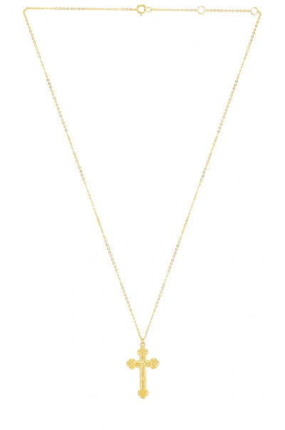 Shop The M Jewelers Ny Siena Cross Necklace In Gold