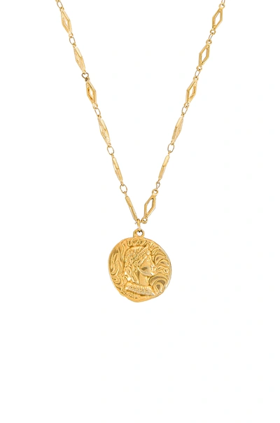 Shop Amber Sceats Single Coin Necklace In Gold