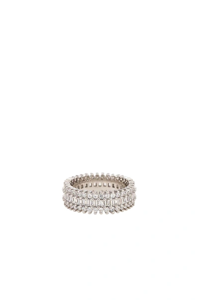 Shop The M Jewelers Ny The Three Row Eternity Band In Silver