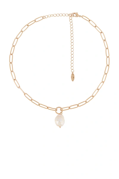 Shop Ettika Pearl Pendant Necklace In Gold