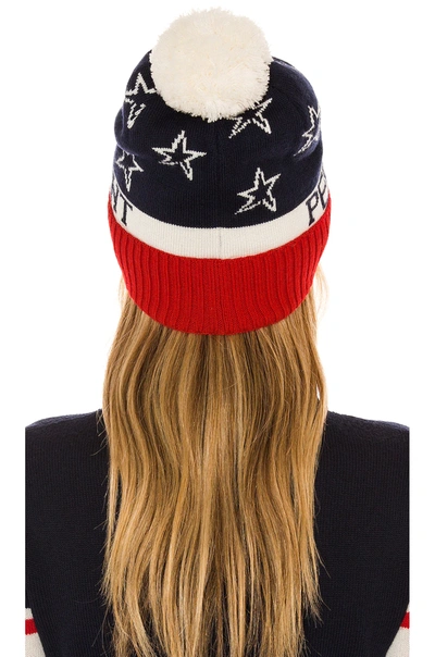 Perfect Moment Women's Pm Star Wool-blend Beanie In Navy & Red