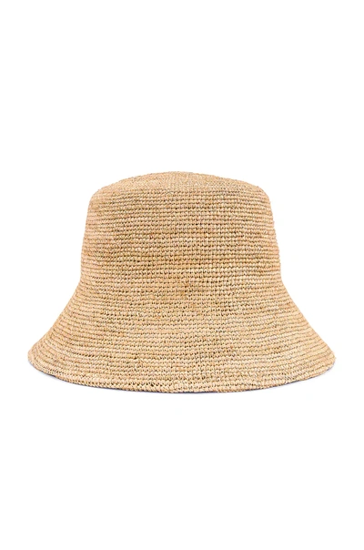 Lack Of Color Neutral The Inca Raffia Bucket Hat In Natural