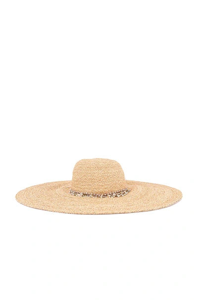 Shop Florabella Tracey Hat In Natural & White