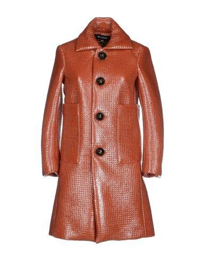 Shop Dsquared2 Coat In Brick Red