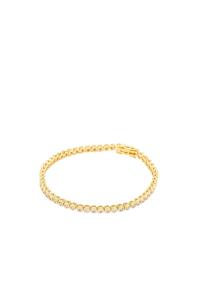Shop Luv Aj Ballier Bezel Tennis Bracelet In Gold