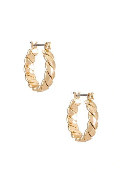 Shop Ettika Twist Hoop Earrings In Gold