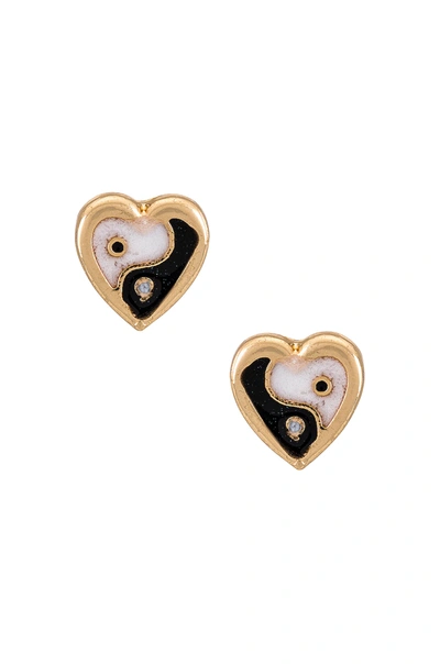 Shop Frasier Sterling Yin Yang Studs In Gold