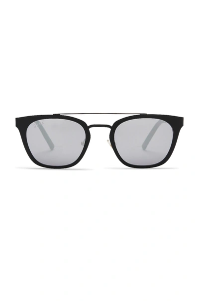 Shop Diff Eyewear Uncommon James X Diff Model In Black & Grey Mirror