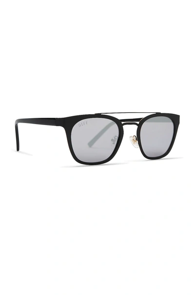 Shop Diff Eyewear Uncommon James X Diff Model In Black & Grey Mirror