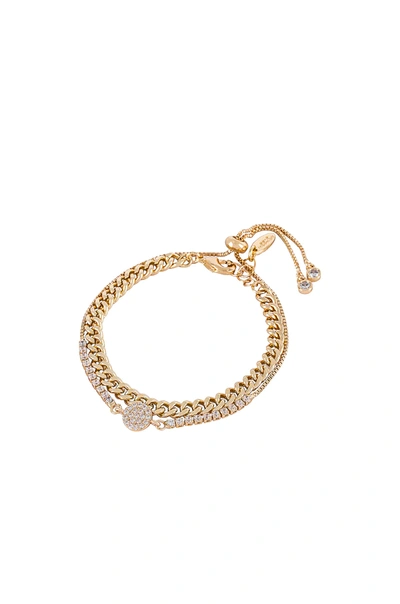 Shop Ettika Crystal & Chain Bracelet Set In Gold